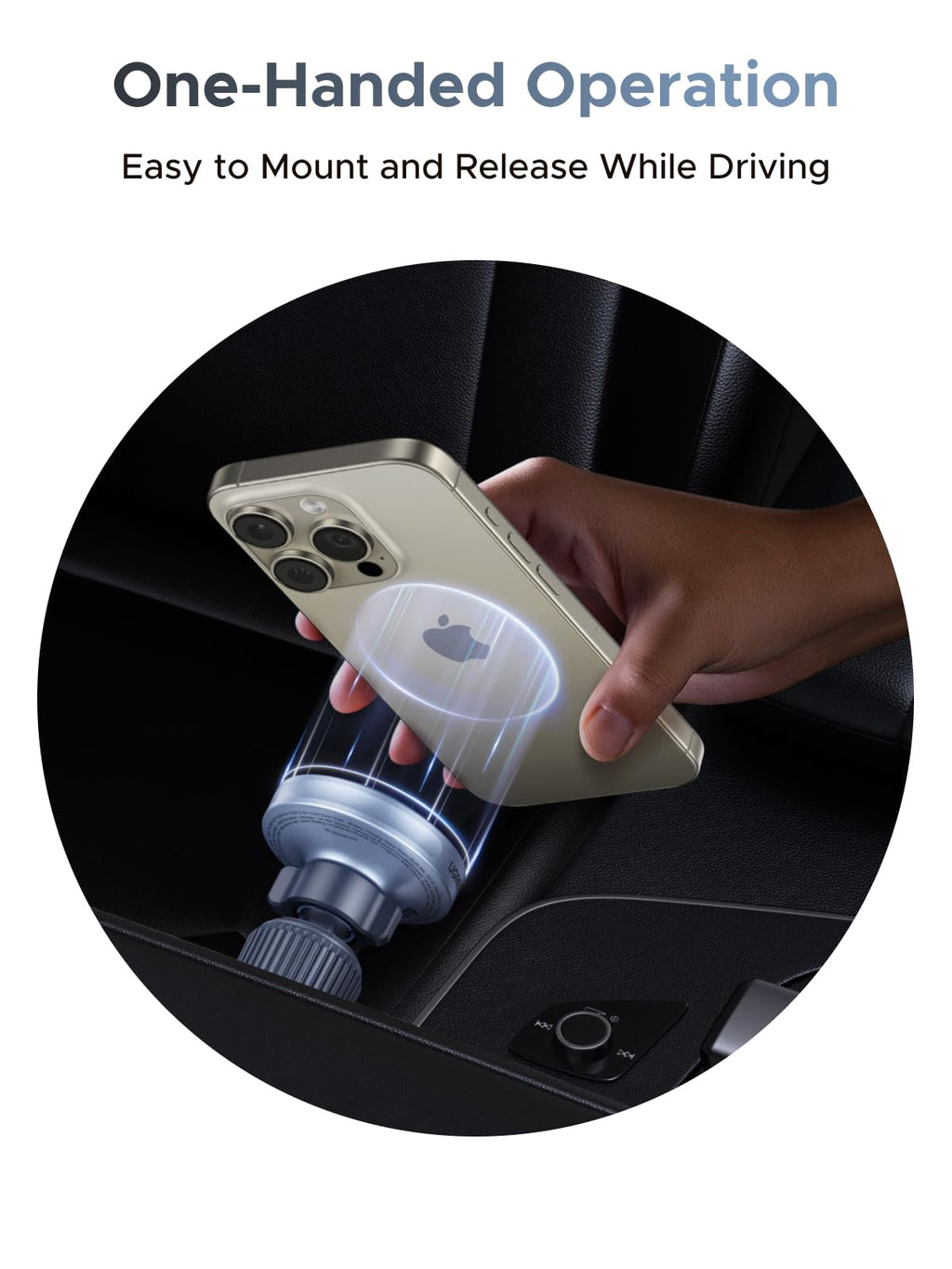 UGREEN MagFlow Magnetic Wireless Car Charger 25W (MagSafe compatible)