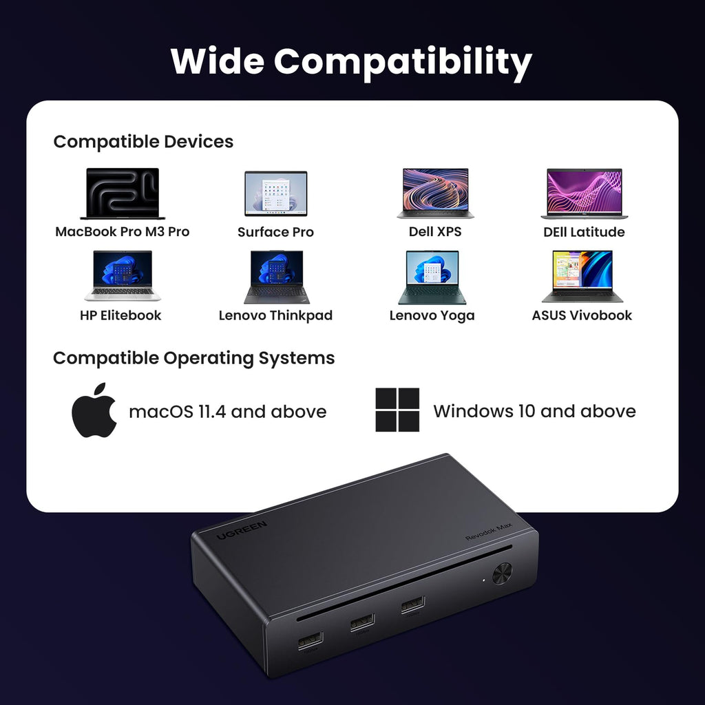 8-in-1 Thunderbolt Docking Station + USB-C Cable